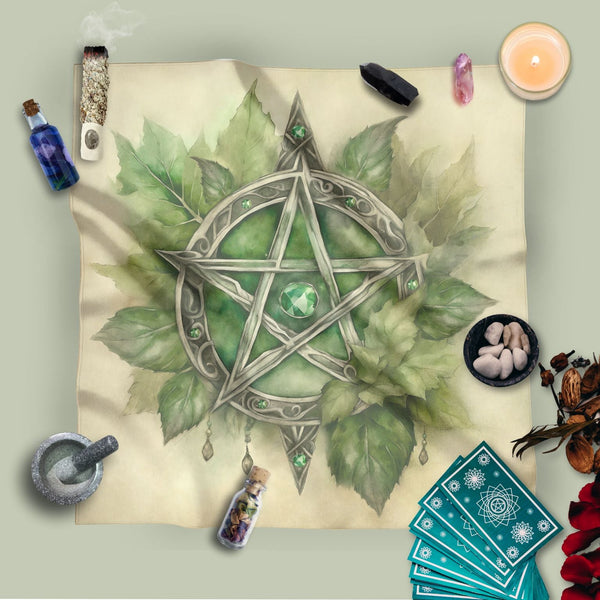 a drawing of a pentagramil surrounded by other items