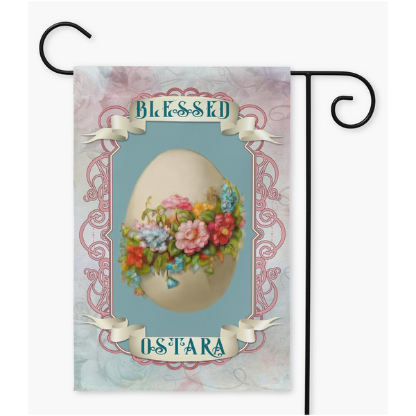 Ostara Garden Flag For Spring Equinox Wiccan Pagan Witch Decor Single / 12X18 Inch