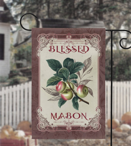 Mabon Apples Garden Flag - Pagan Wicca Fall Decoration