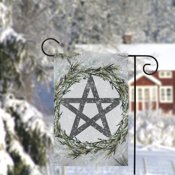 Frost And Pine Pentacle Garden Flag