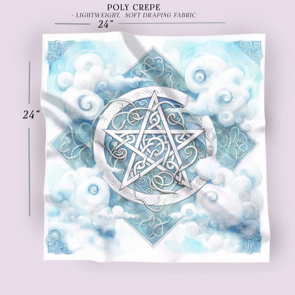 a picture of a pentagramil in the clouds