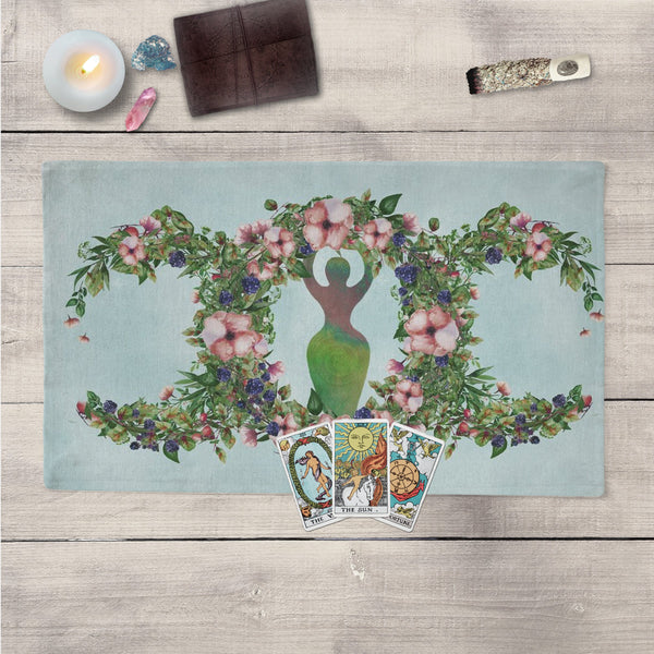 Summer Altar Cloth - Litha Solstice Goddess Wicca Pagan Tarot Mat Rec