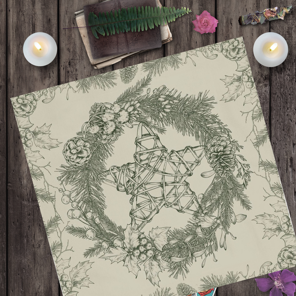 Nature-Themed Altar Cloth For Wicca And Pagan Rituals Square