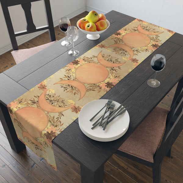 Fall Mabon Samhain Table Runner Witch Wicca Pagan Triple Moon Altar Display Decoration 16’’ ×