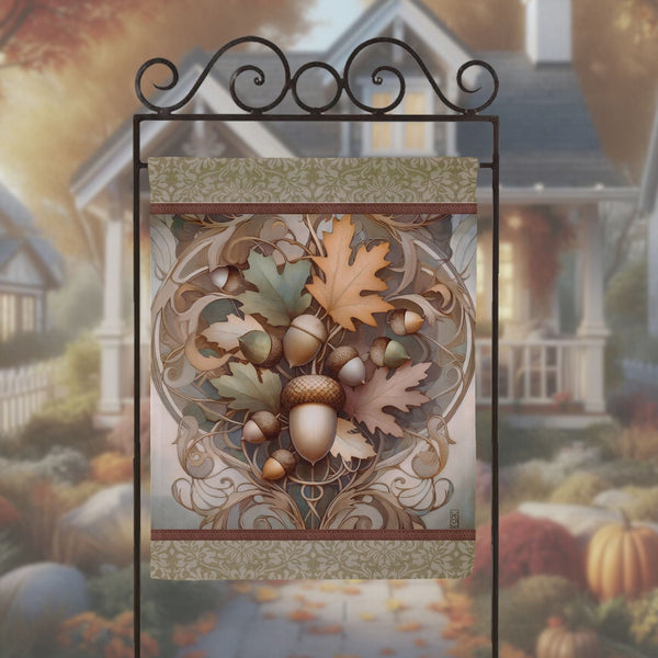 a picture of a house with a fall scene in the background