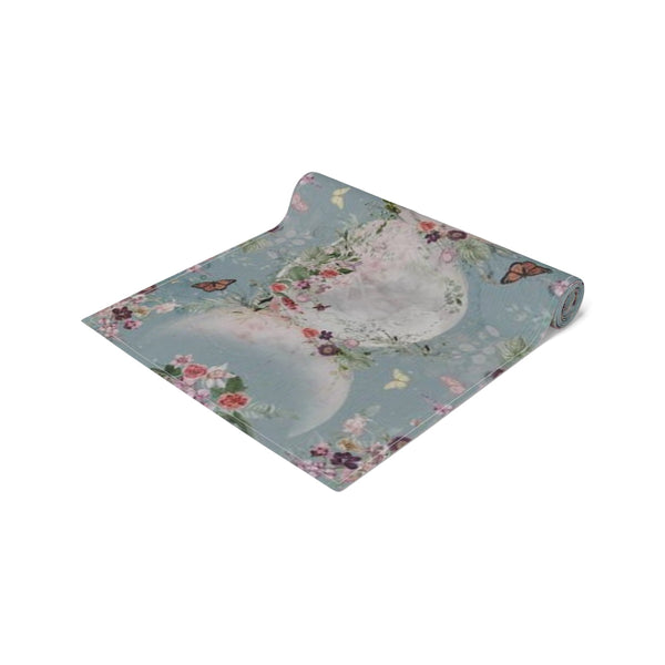 Beltane Summer Garden Triple Moon Table Runner Tarot Reading Mat Wicca Witch Decor