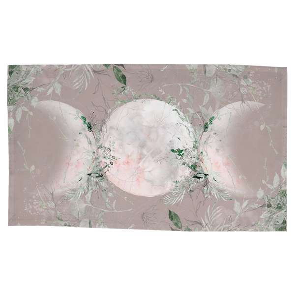 Blush And Greenery Triple Moon Altar Cloth Rec
