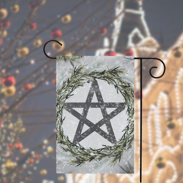 Frost And Pine Pentacle Garden Flag