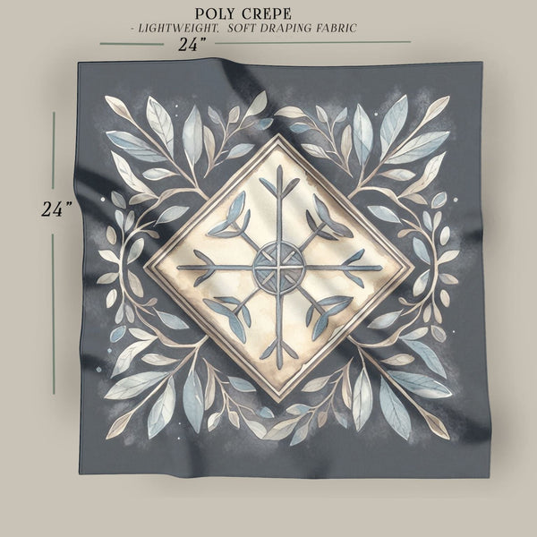 a piece of cloth with a picture of a cross on it