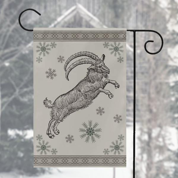 Yule Goat Garden Flag Whimsical Julbock Decoration