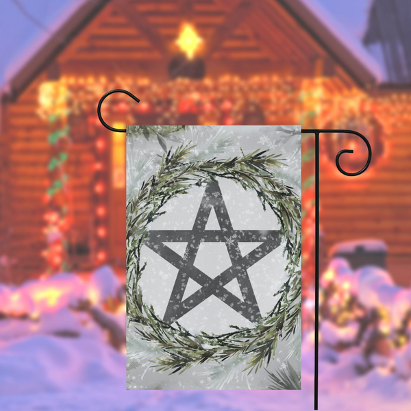 Frost And Pine Pentacle Garden Flag