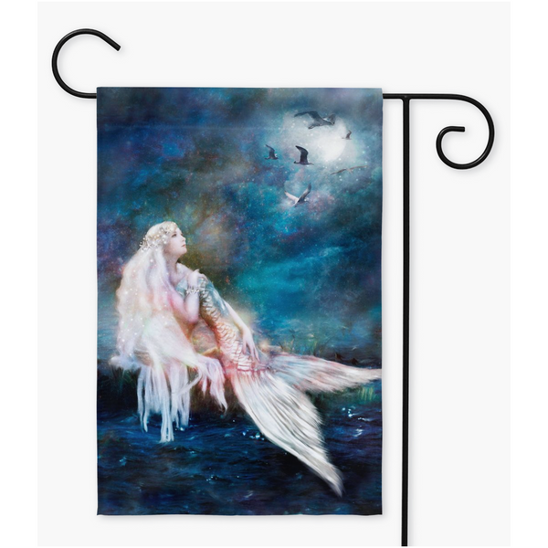 Moon Mermaid Garden Flag - Fantasy Decoration