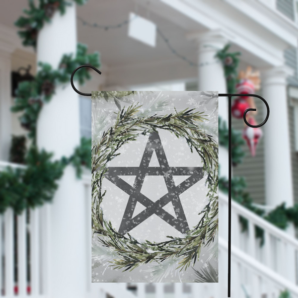 Frost And Pine Pentacle Garden Flag