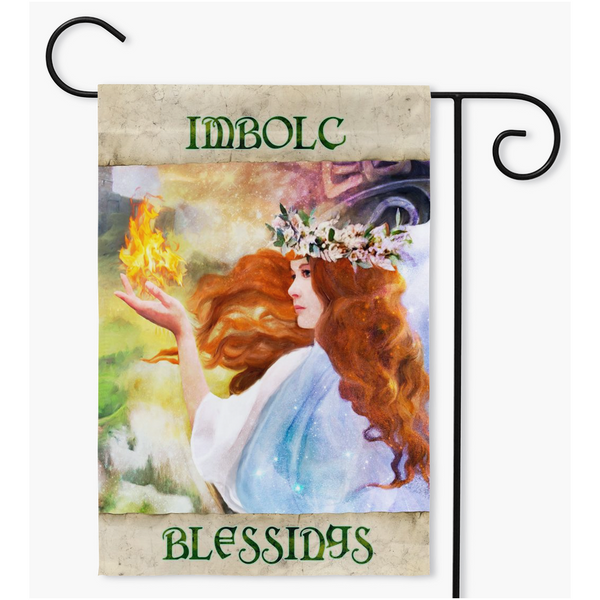 Brigid Garden Flag - Imbolc Blessings Spring Equinox Decoration