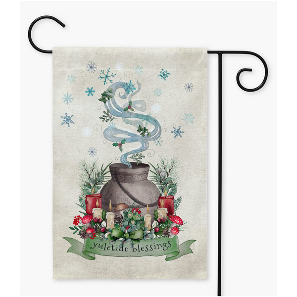 Yuletide Garden Flag - Magical Winter Decor Single / 12X18 Inch