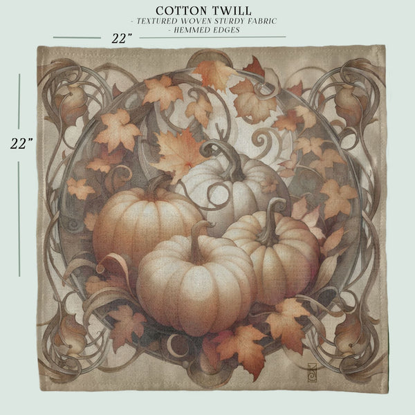 a drawing of a pumpkin and leaves on a piece of paper