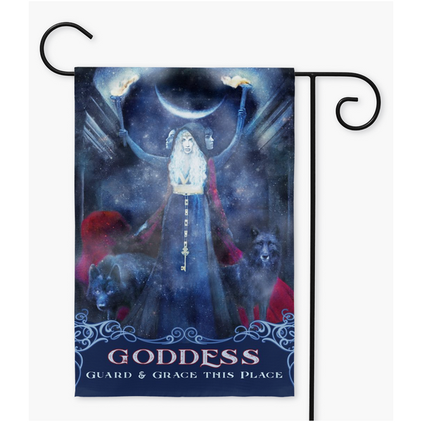 Goddess Protection Garden Flag - Hecate Witch Decor Single / 12X18 Inch