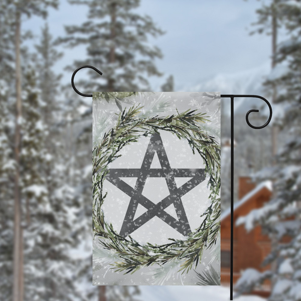 Frost And Pine Pentacle Garden Flag