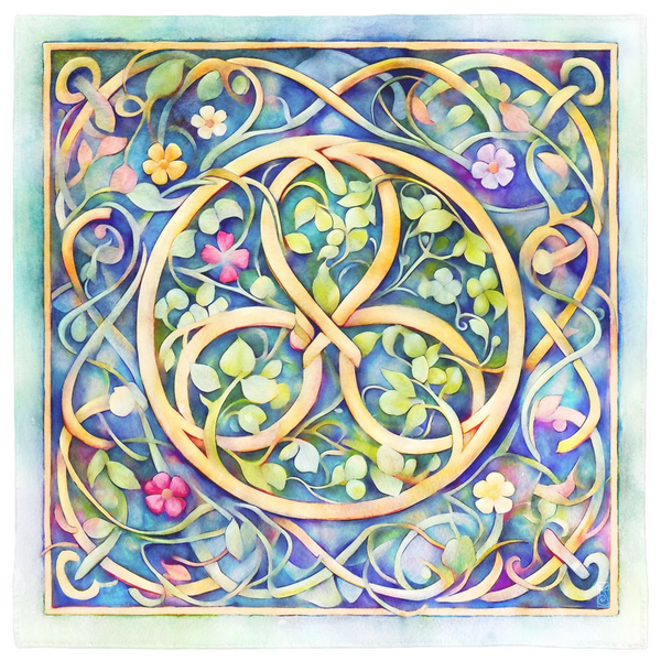 Floral Altar Cloth Or Tarot Mat - Beltane Litha Summer Colorful Witch Decor 24X24 Inch Crepe Square