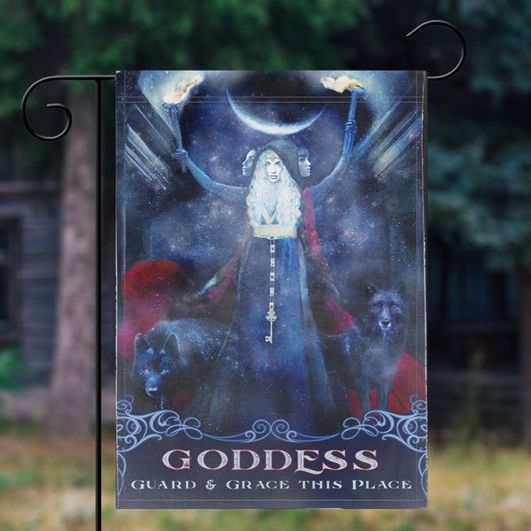 Goddess Protection Garden Flag - Hecate Witch Decor