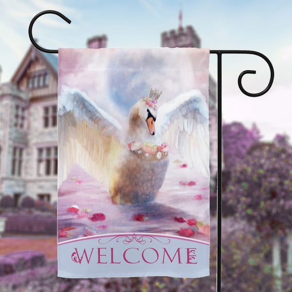 Enchanting White Swan Garden Flag - Magical Decor