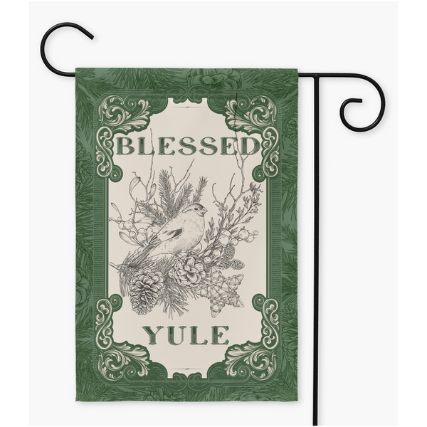 Yule Garden Flag - Pagan Winter Decoration Single / 12X18 Inch