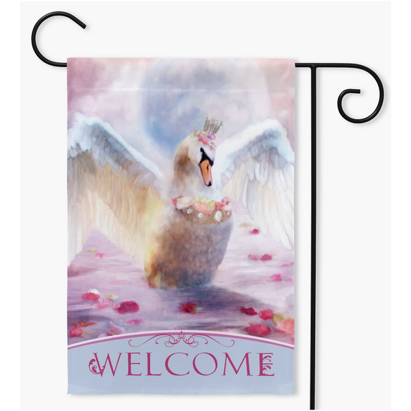 Enchanting White Swan Garden Flag - Magical Decor