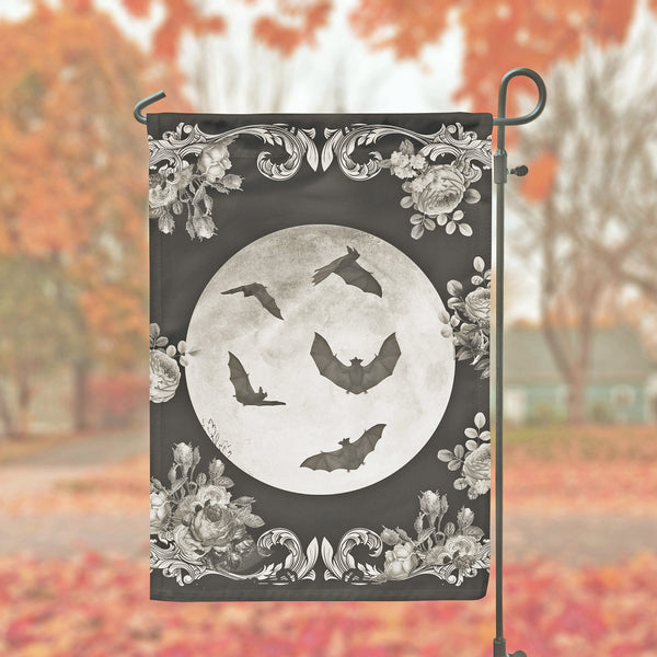 Gothic Bat Garden Flag - Halloween Decor