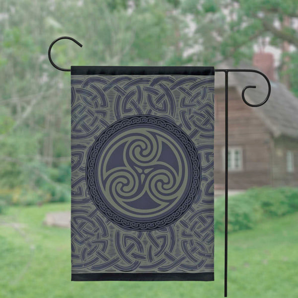 Dark Celtic Triskelle Garden Flag Single / 12X18 Inch