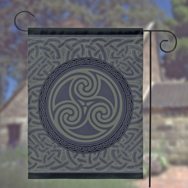 Dark Celtic Triskelle Garden Flag Single / 24.5X32.125 Inch