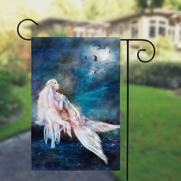 Moon Mermaid Garden Flag - Fantasy Decoration