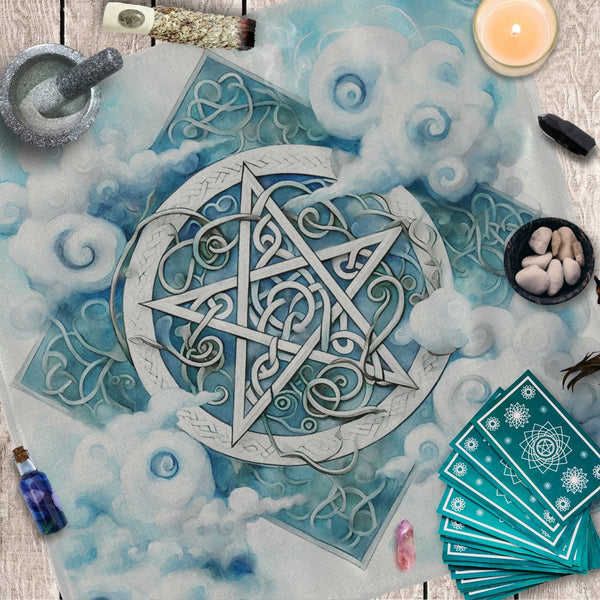 a drawing of a pentagramil surrounded by other items