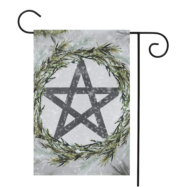 Frost And Pine Pentacle Garden Flag