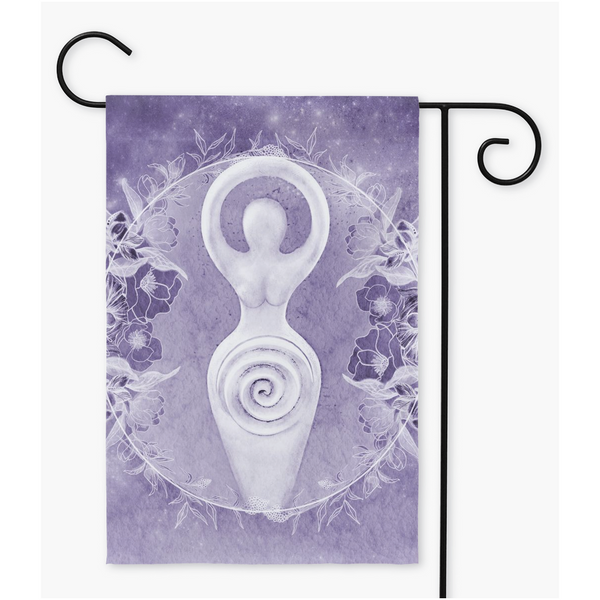 Spiral Goddess Garden Flag - Divine Feminine Wicca Decor Single / 12X18 Inch