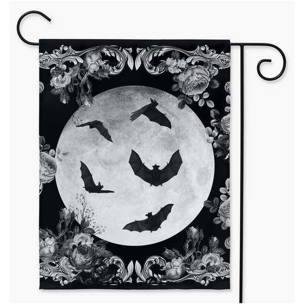 Gothic Bat Garden Flag - Halloween Decor Single / 24.5X32.125 Inch