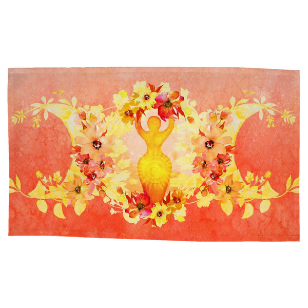 Sun Goddess Altar Cloth Witch Wicca Tarot Mat Beltane Decor Rec