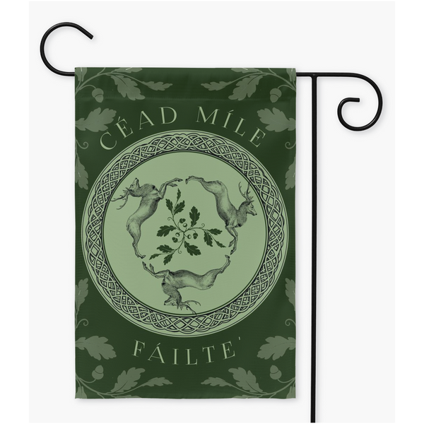 Welcome Stags Celtic Garden Flag - Gaelic 12X18 Inch / Single