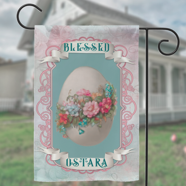 Ostara Garden Flag For Spring Equinox Wiccan Pagan Witch Decor