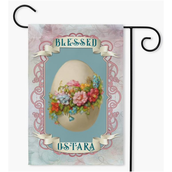 Ostara Garden Flag For Spring Equinox Wiccan Pagan Witch Decor