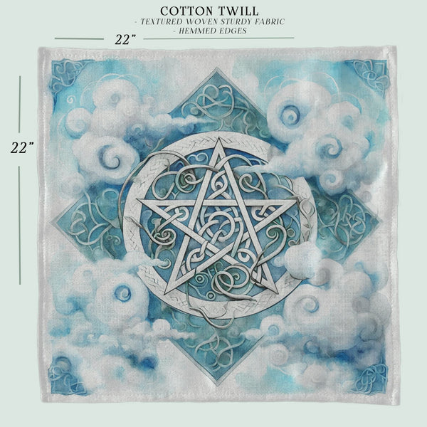 a drawing of a star in the middle of clouds
