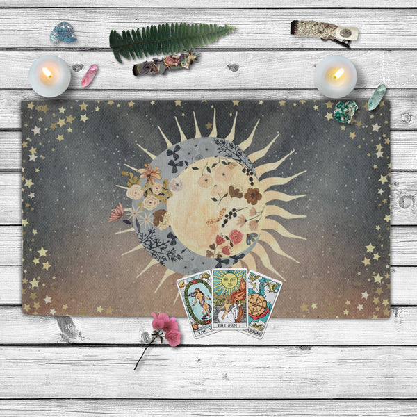 Altar Cloth - Tarot Wicca Boho Celestial Sun Moon Stars Whimsical Rec