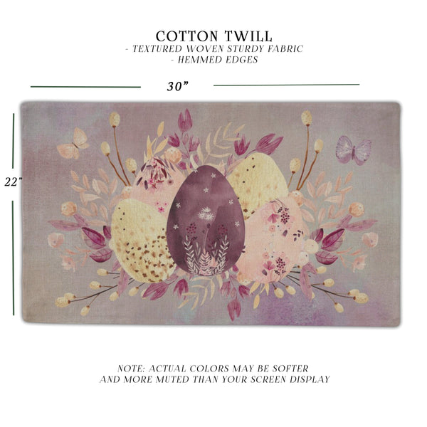 Whimsical Altar Cloth Spring Eggs Flowers Tarot Mat For Ostara Cottage Decor Rec