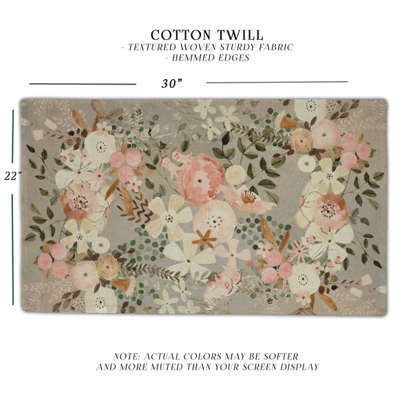 Whimsical Spring Flowers Altar Cloth - Ostara Tarot Mat Rec