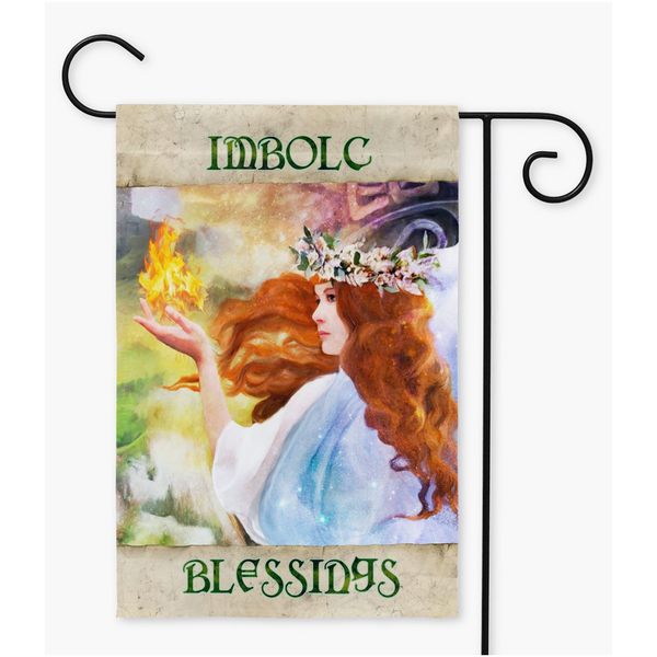 Brigid Garden Flag - Imbolc Blessings Spring Equinox Decoration