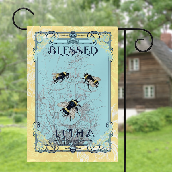 Blessed Litha Garden Flag - Pagan Wicca Witch Decor
