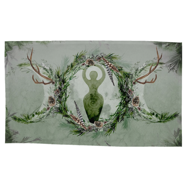 Forest Goddess Altar Cloth Wicca Witch Earth Nature Tarot Mat Rec