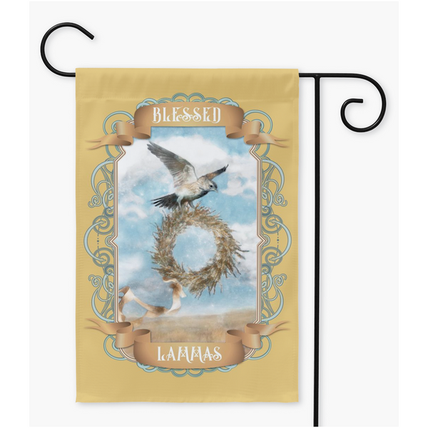 Lammas Lughnasadh Garden Flag - Vintage Wicca Pagan Altar Decor 12X18 Inch / Single