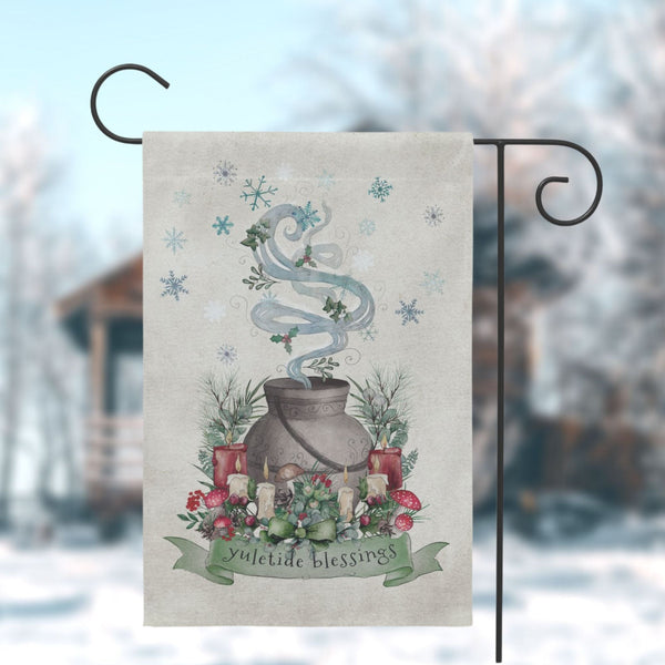 Yuletide Garden Flag - Magical Winter Decor