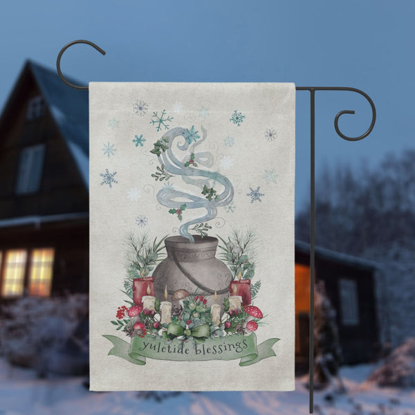 Yuletide Garden Flag - Magical Winter Decor