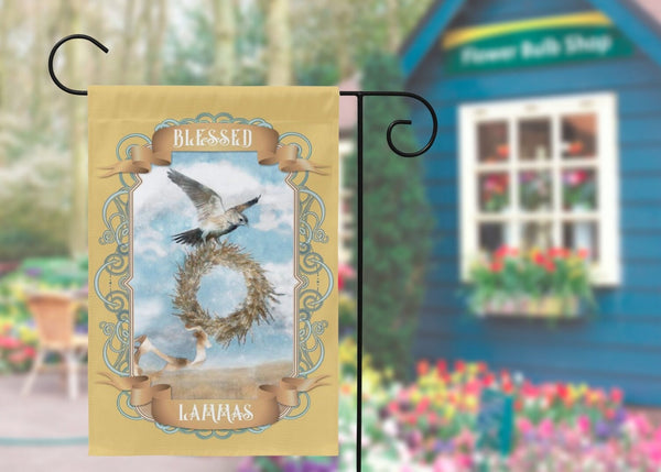Lammas Lughnasadh Garden Flag - Vintage Wicca Pagan Altar Decor